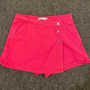 Zara hot pink mini skort